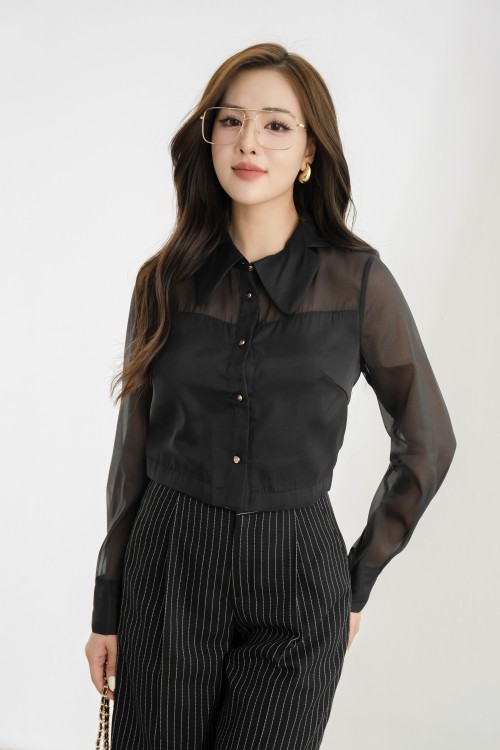 Sixdo Black Long Sleeves Shirt